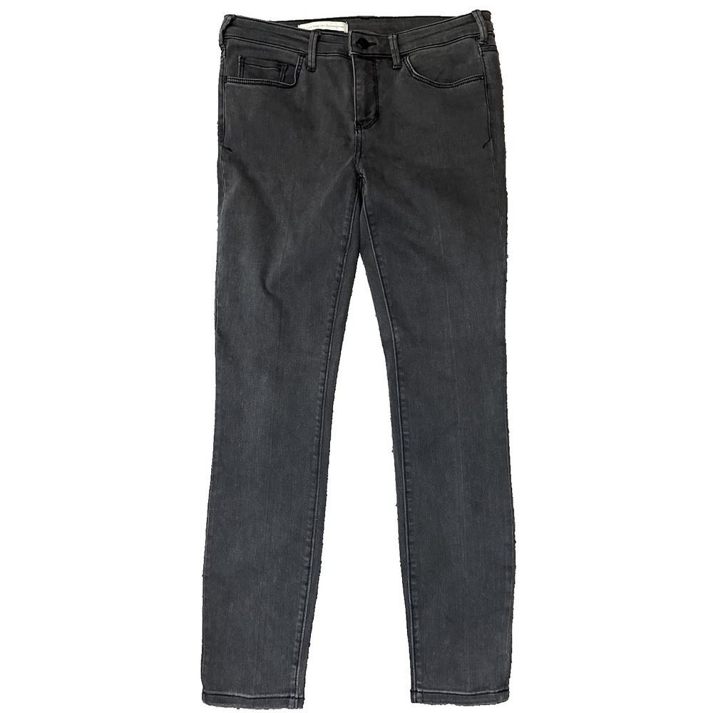 PILCRO Anthropologie‎ Women Charcoal Gray Black Stretch Mid Rise Skinny Jeans 29